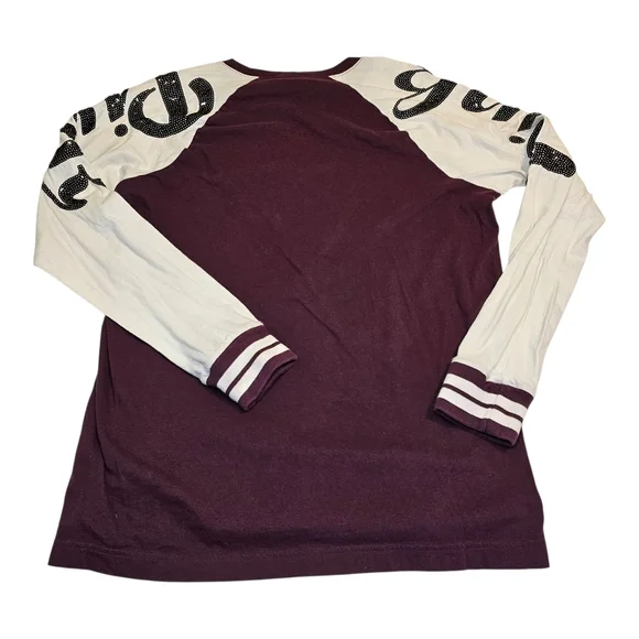 Pink by Victoria's Secret Plum Long Sleeve Top Medium - Picture 2 of 7